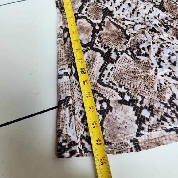 NWT Zaful Women's Sleeveless Sundress Snake Print Satin Mini Dress Brown Sz S - Picture 10 of 13